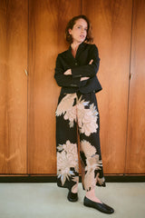 One Hundred Stars - Crane Black Crepe Palazzo Pants