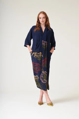 One Hundred Stars Parsley Seed Navy Rachel Dress