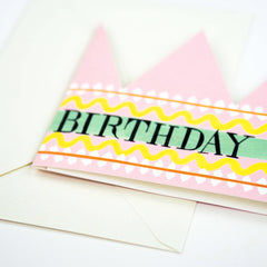 Hadley Birthday Queen Party Hat Card