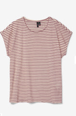 Vero Moda Ava Stripe Top Nostalgia Rose