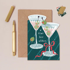 Sister Paper Martini Birthday Card
