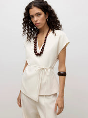 Aware Vannah Tailored Waistcoat- White/ Birch