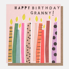 Caroline Gardner - Colourful Candles Birthday Card For Grandma