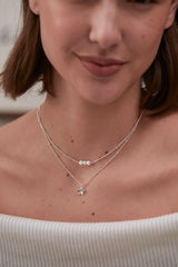 Estella Bartlett Beaded Chain And Pearl Necklace - Silver Plated