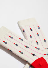 BeSocks - Emily In Paris Beige Lipstick Socks