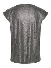 Pieces Nilana Cap Sleeve Top - Silver