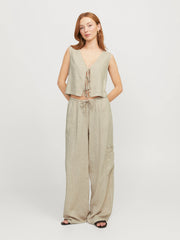 JJXX Breeze Summer Vest - Gray/ Pinstriped