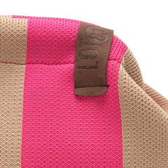 Emma Clutch Bag - Taupe/Pink Stripe