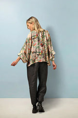 One Hundred Stars Chinoiserie Pink Kimono
