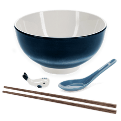 Rex London - Ceramic noodle bowl set - Blue whale