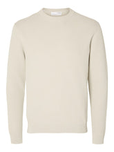 Selected Homme Dane Crew Neck Jumper - Oatmeal