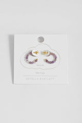 Estella Bartlett- Amethyst Amelia Hoop Earrings