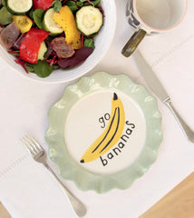 Caroline Gardner Pale Blue Banana Plate