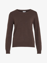 Vila Ril O-Neck Knit Top - Coffee Bean