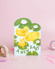 Ricicle Cards Duckling Baby New Baby Card
