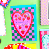 Kerrie Illustrates I Appreciate You Patterned Heart Greeting Card