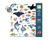 Djeco Texture Metallic Stickers - Ocean