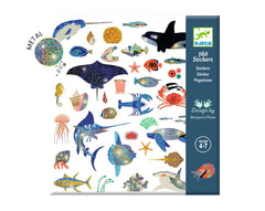 Djeco Texture Metallic Stickers - Ocean