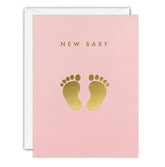 James Ellis Gold Feet New Baby Mini Card - Pink