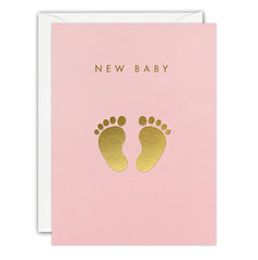James Ellis Gold Feet New Baby Mini Card - Pink