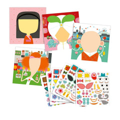 Djeco Stickers Craft Set- Different Faces