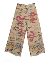 One Hundred Stars - Dragon Sand Crepe Palazzo Pants