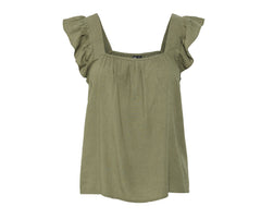 Pieces Pia Top - Deep Lichen Green