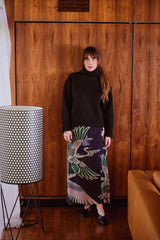 One Hundred Stars - Crane Emerald A-line Maxi Skirt