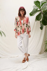 One Hundred Stars Chrysanthemum Ecru Kimono