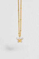 Estella Bartlett Mixed Metal Butterfly Necklace
