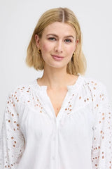Fransa Angela Shirt - White