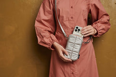 Tinne + Mia Luce Puffy Phone Pouch - Greige Gold