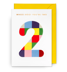 Lagom Design Woo-Hoo! You’re Two Milestone Birthday Greeting Card