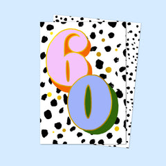 60th Gold Foil Birthday Card