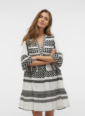 Vero Moda Dicthe Tunic - Snow White / Ibiza Black
