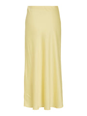 Vila Ellette High Waisted Midi Skirt - Pale Banana