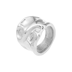 Moments Chunky Textured Silver Ring