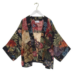 One Hundred Stars - Primula Black Crepe Kimono