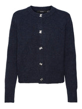 Vero Moda Fiona Short Button Cardigan - Navy Blazer