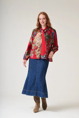 One Hundred Stars - Primula Berry Pussybow Blouse