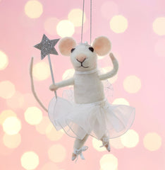 Sass and Belle - Fairy Mouse With Star Wand Felt Hanging Decoration