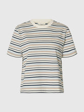Selected Femme Striped Boxy Tee - Cashmere Blue/ Multi Stripe