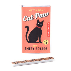 Kikkerland Cat Paw Match Box Emery Boards