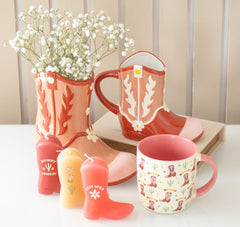 Howdy Cowboy Boot Print Mug