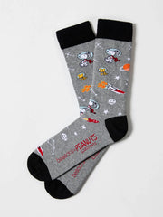 Peanuts - Be Snoopy Grey Space Organic Cotton Socks