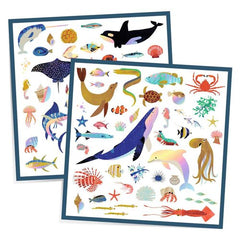 Djeco Texture Metallic Stickers - Ocean