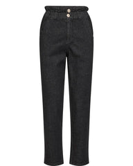 Numph Nuylva Cropped Pants - Dark Grey Denim