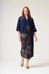 One Hundred Stars Parsley Seed Navy Rachel Dress