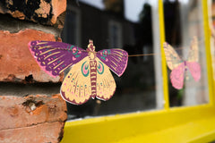 East End Press Colourful Butterflies Sewn Garland