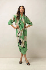 One Hundred Stars Rachel Dress Stork Pea Green